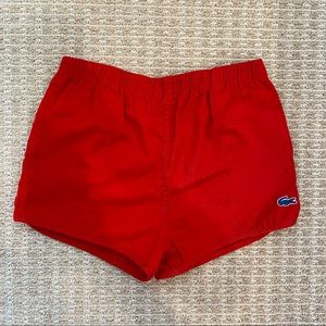 Vintage Red Lacoste Shorts